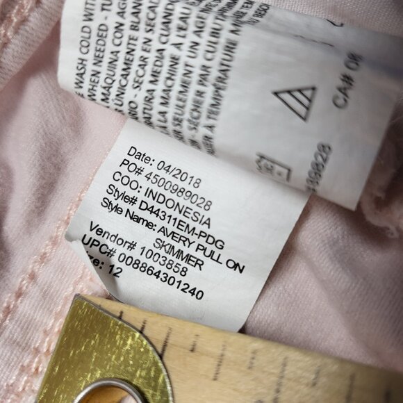 Gloria Vanderbilt Jeans Avery Skimmer Womens Size 12 Embroidered Slimming Pink - Picture 6 of 16